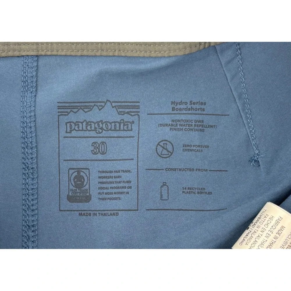 Patagonia Hydropeak SP Gerry Lopez Board Shorts Mens 30 Blue Floral
